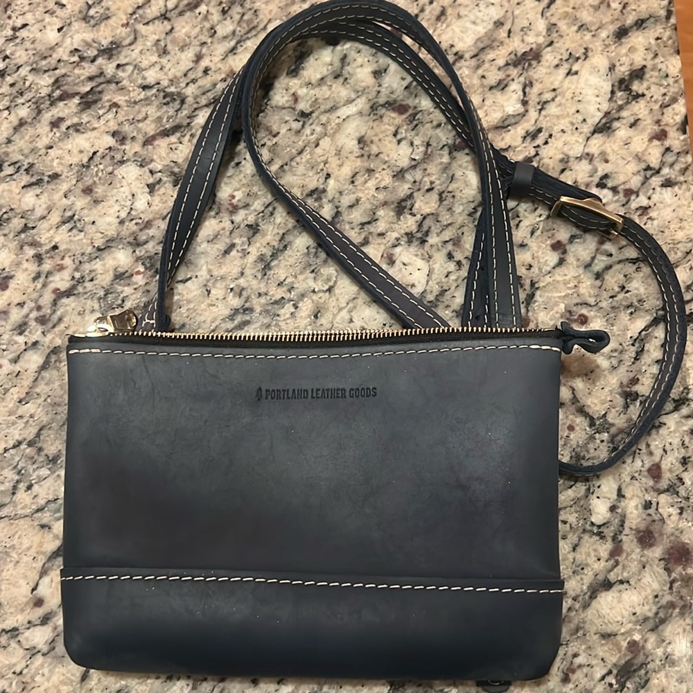 Navy Blue Portland Leather Fiesta Bag